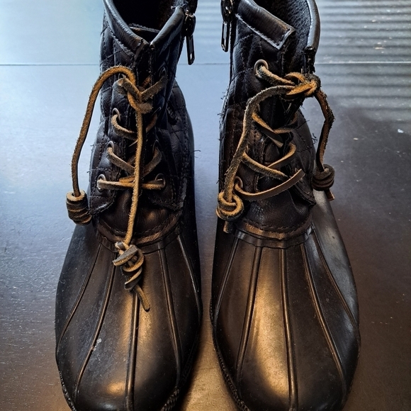 Steve Madden Black Rain Boots   Size 7 - Picture 1 of 9
